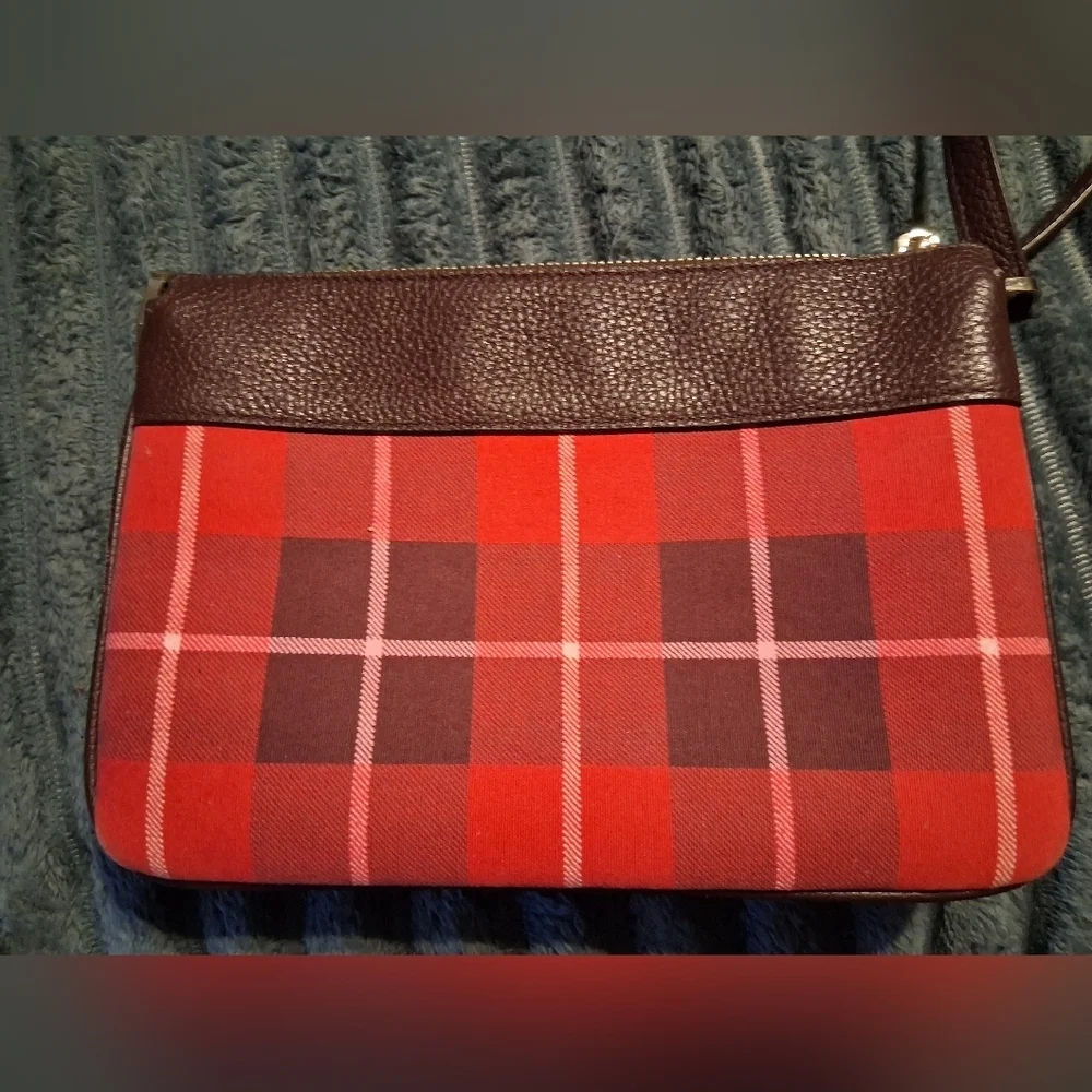Kate Spade Leila Plaid Triple Gusset Crossbody